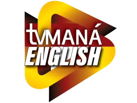 The logo of TV Maná English