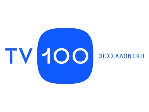 The logo of TV100