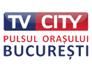 The logo of TV City