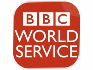 The logo of BBC World Service Radio