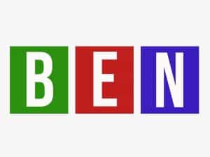 The logo of BEN Television