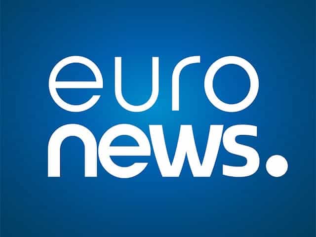 The logo of EuroNews TV