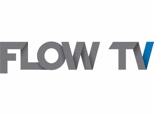 The logo of Flow TV