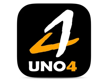 The logo of Uno4 TV
