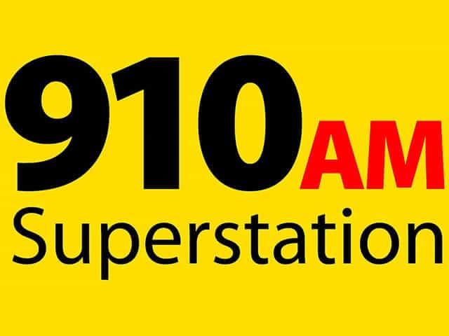 The logo of 910AM Superstation