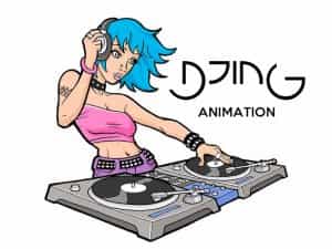 The logo of DJing Animation