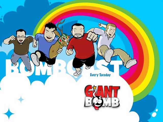 The logo of Giant Bombcast