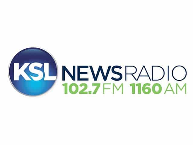 The logo of KSL News Radio