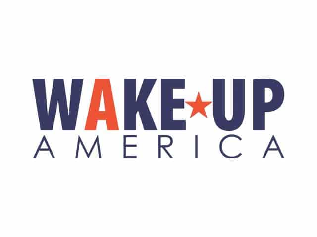 The logo of Wake up America