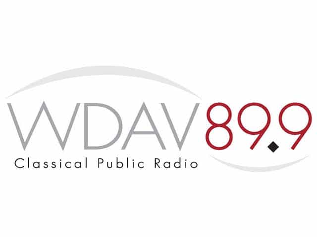 The logo of WDAV Classical Public Radio