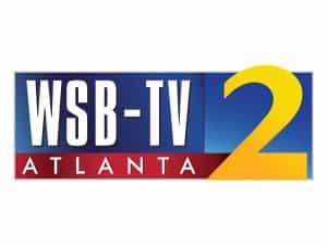 The logo of WSB-TV
