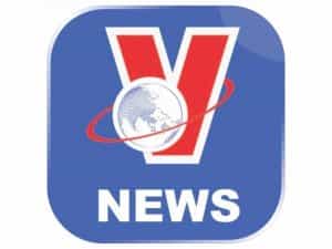 The logo of V News