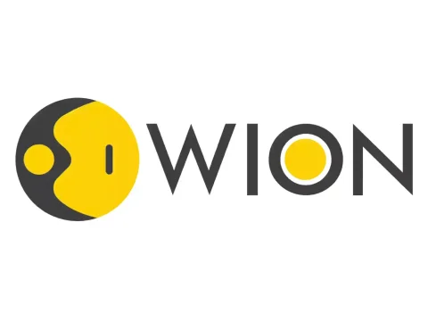 The logo of WION TV